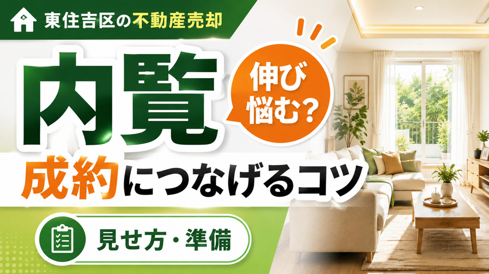 東住吉区の不動産売却で内覧が伸び悩む？成約につなげる見せ方と内覧準備のコツの画像