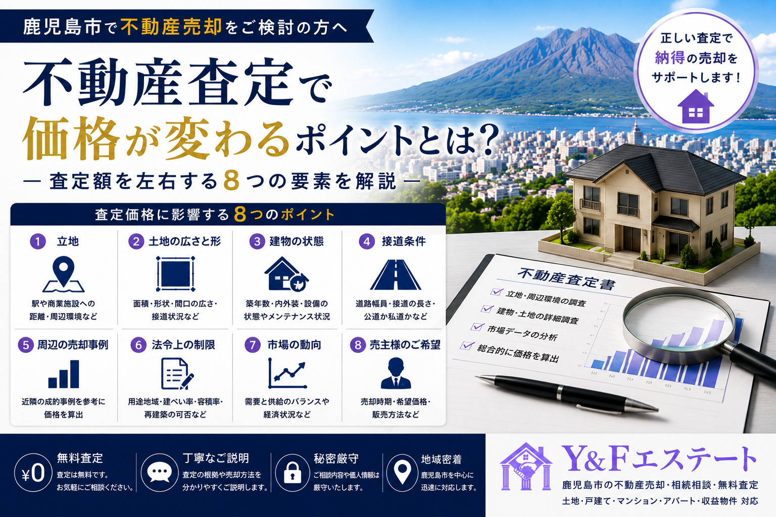 不動産査定で価格が変わるポイントとは？査定額を左右する8つの要素の画像