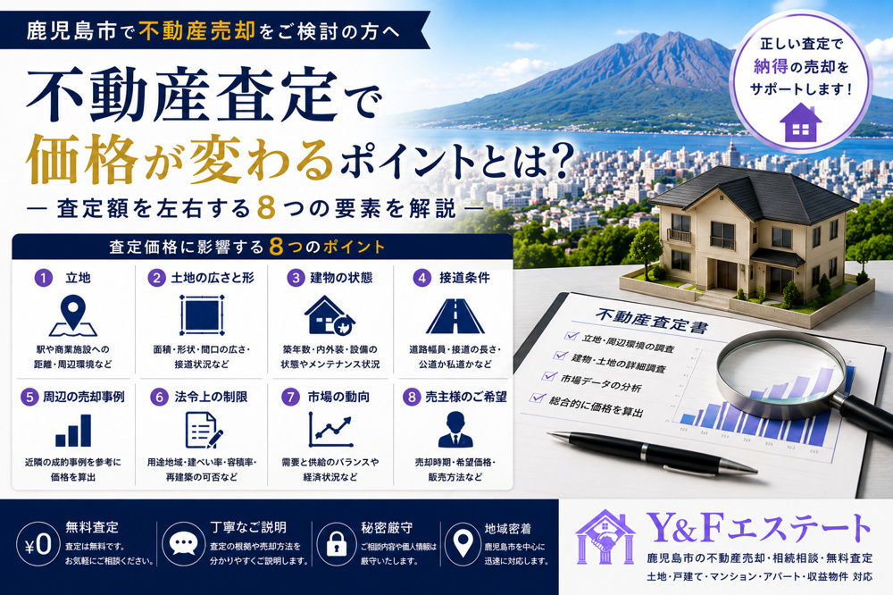 不動産査定で価格が変わるポイントとは？査定額を左右する8つの要素の画像