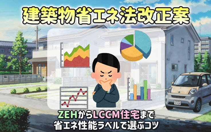 建築物省エネ法改正案が可決した今家族はどう動く?ZEHからLCCM住宅まで省エネ性能ラベルで選ぶコツの画像