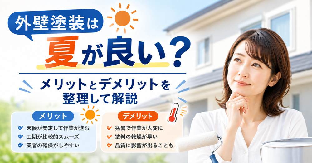 外壁塗装は夏が良い？メリットとデメリットを整理して解説の画像