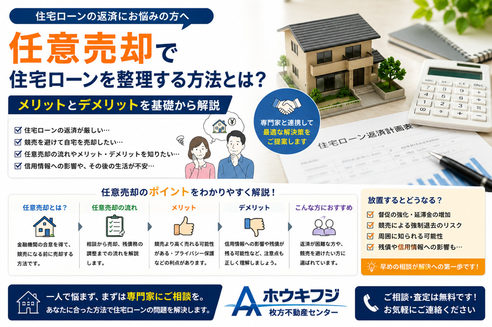 任意売却で住宅ローンを整理する方法とは？メリットとデメリットを基礎から解説の画像