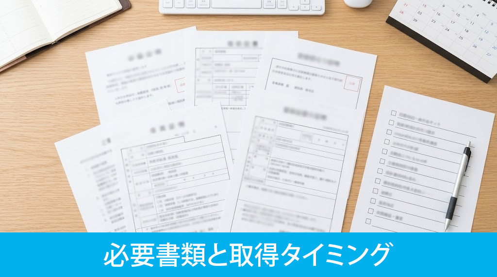 必要書類と取得タイミング