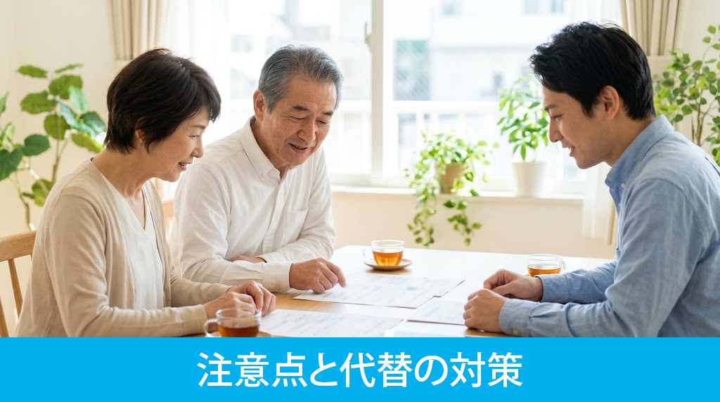 手続き時の注意点と代替の対策