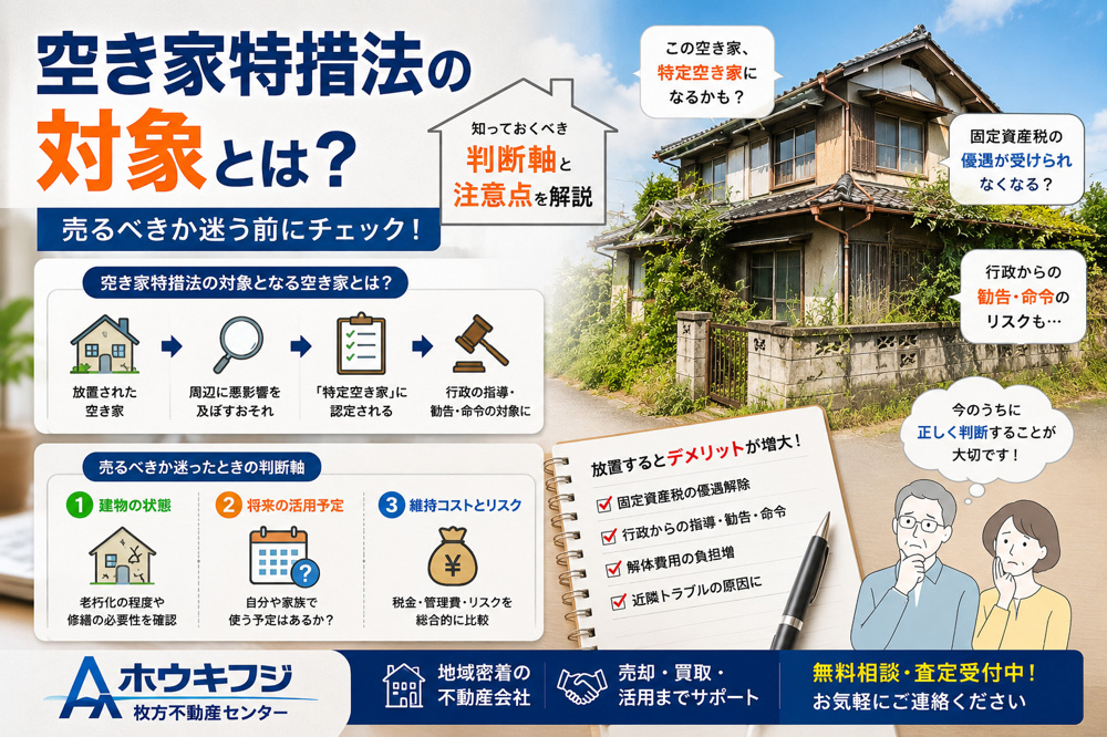 空き家特措法の対象とは？売るべきか迷う前に判断軸と注意点を解説の画像