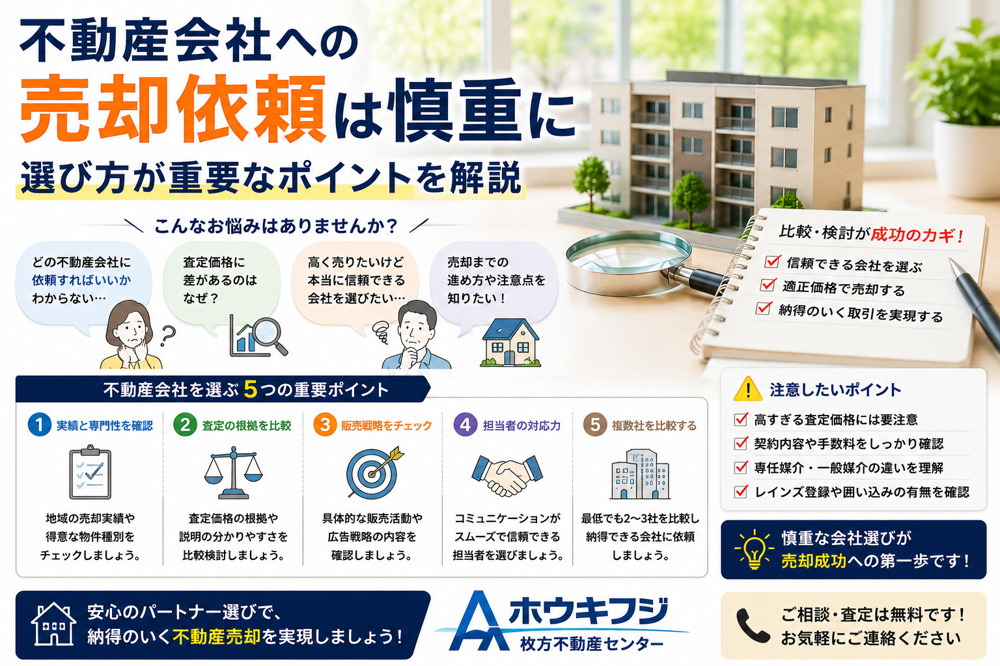 不動産会社への売却依頼は慎重に選び方が重要なポイントを解説の画像
