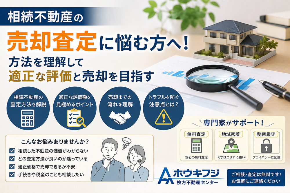 相続不動産の売却査定に悩む方へ！方法を理解して適正な評価と売却を目指すの画像