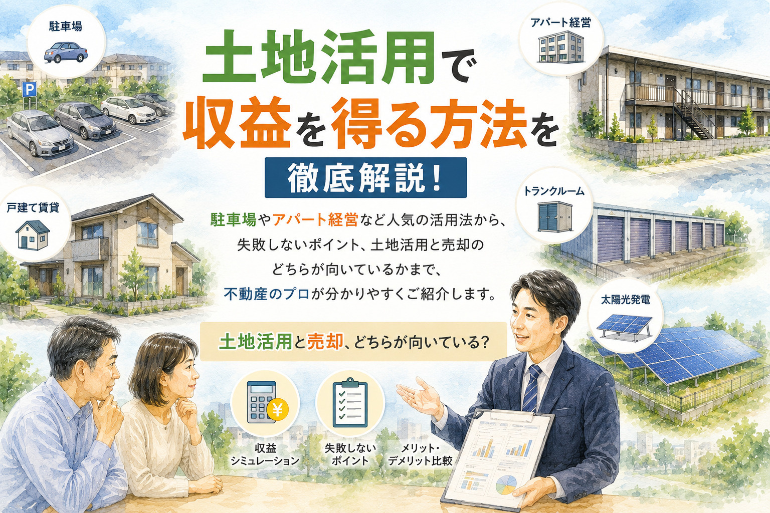 空いている土地がお金を生む!失敗しない土地活用完全ガイドの画像