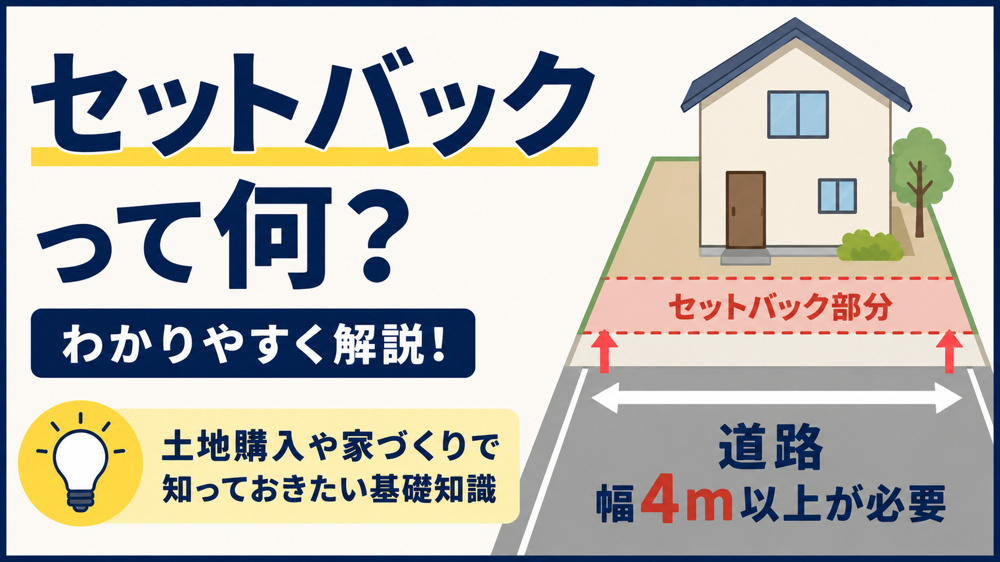 セットバックって何？土地購入・家づくりで知っておきたい基礎知識をわかりやすく解説の画像