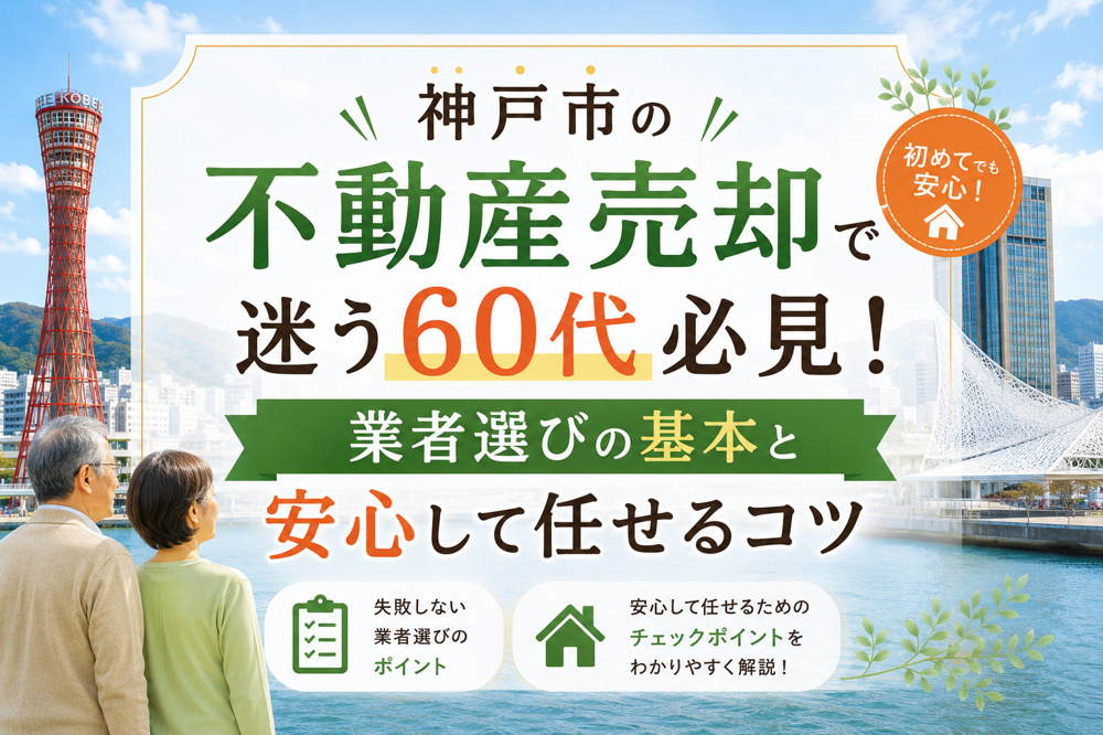 神戸市の不動産売却で迷う60代必見！業者選びの基本と安心して任せるコツの画像