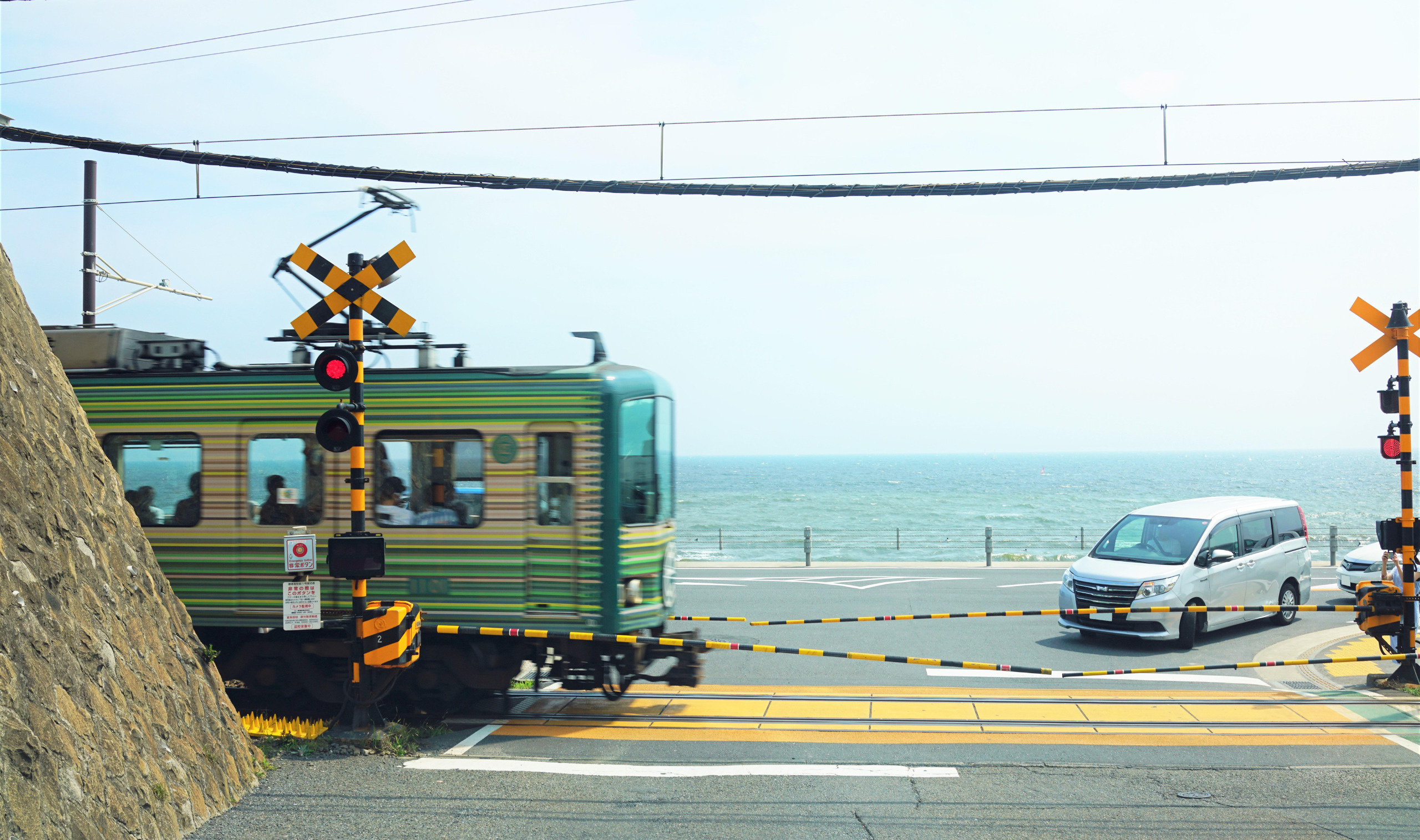 江ノ電と七里ガ浜