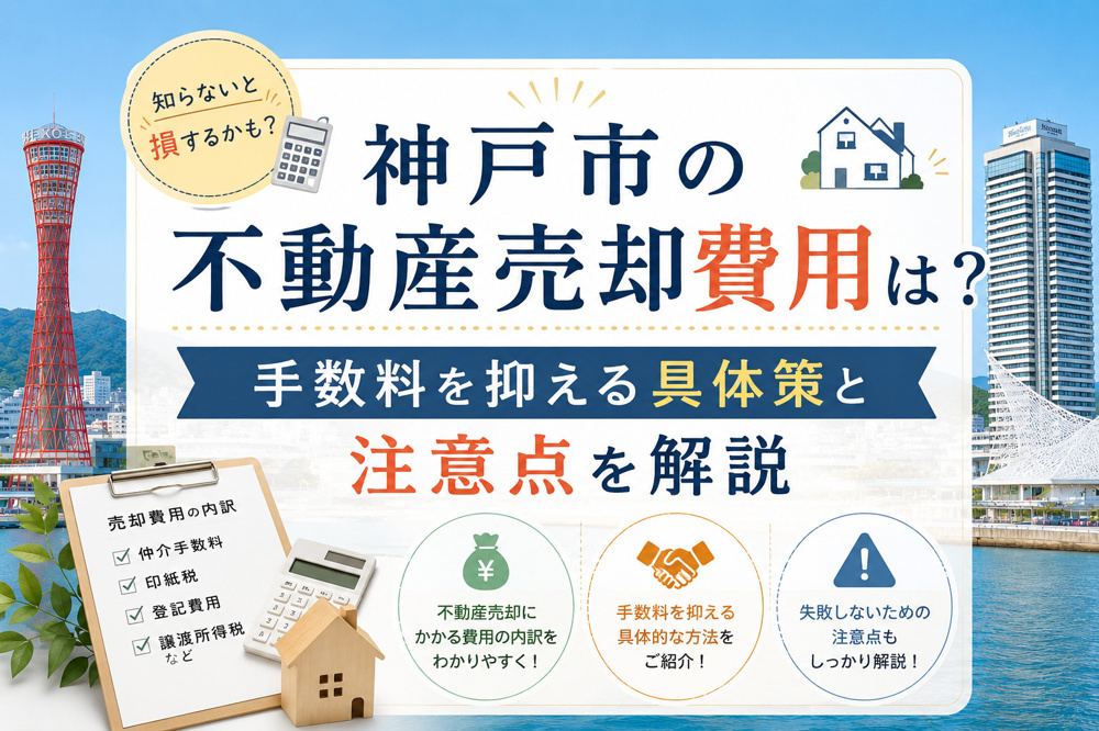 神戸市の不動産売却費用は？手数料を抑える具体策と注意点を解説の画像