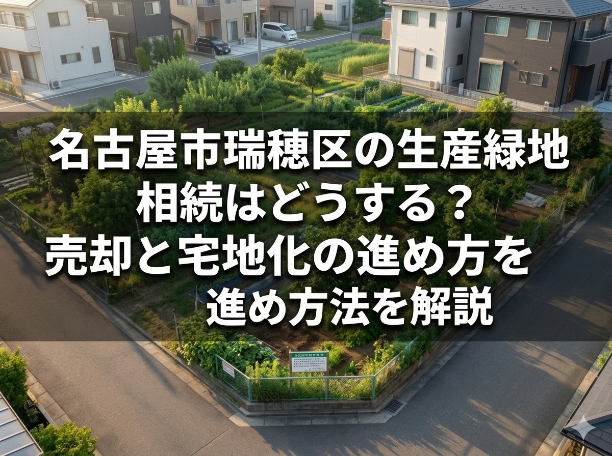 名古屋市瑞穂区の生産緑地相続はどうする？売却と宅地化の進め方を解説の画像