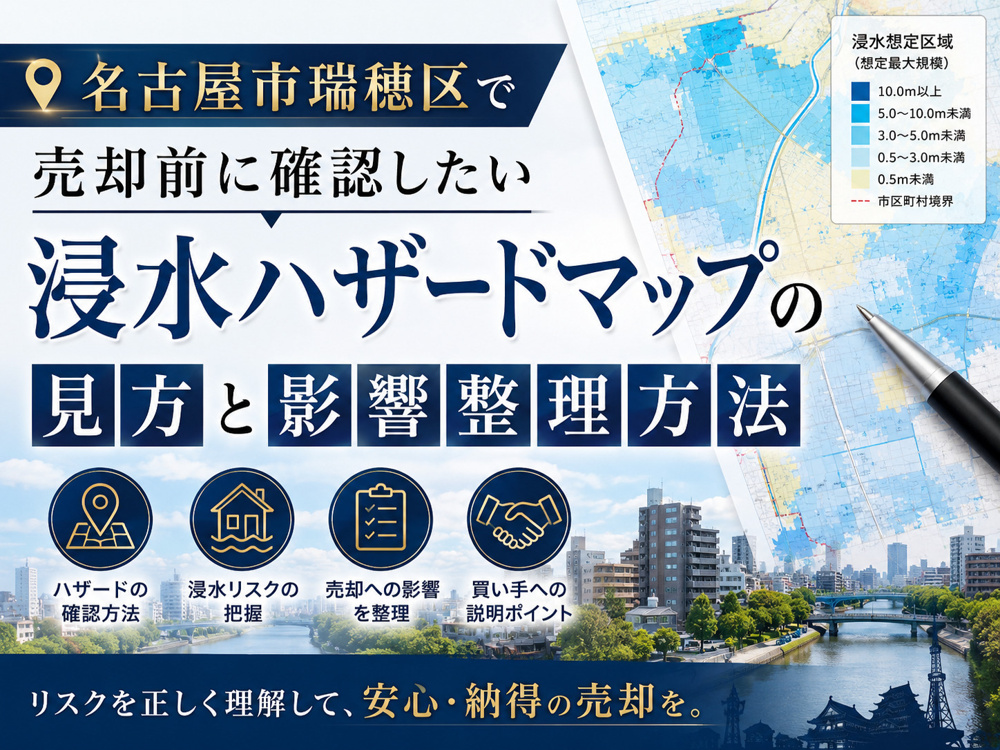 【名古屋市瑞穂区】で売却前に確認したい浸水ハザードマップの見方と影響整理方法の画像