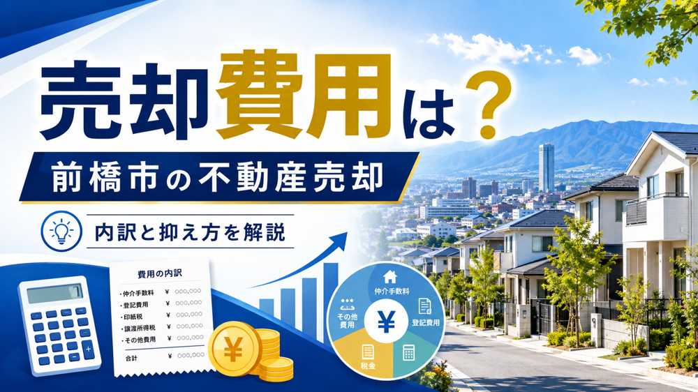 前橋市の不動産売却費用は？内訳と抑え方を解説の画像