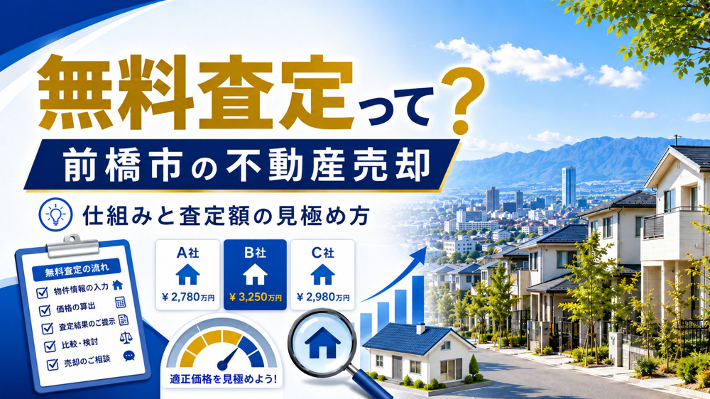 前橋市で不動産売却を検討中の方へ！無料査定の仕組みと適正な査定額の見極め方の画像