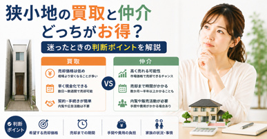 狭小地の買取と仲介どっちがお得？迷ったときの判断ポイントを解説の画像