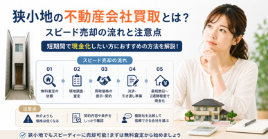 狭小地の不動産会社買取とは？スピード売却の流れと注意点の画像