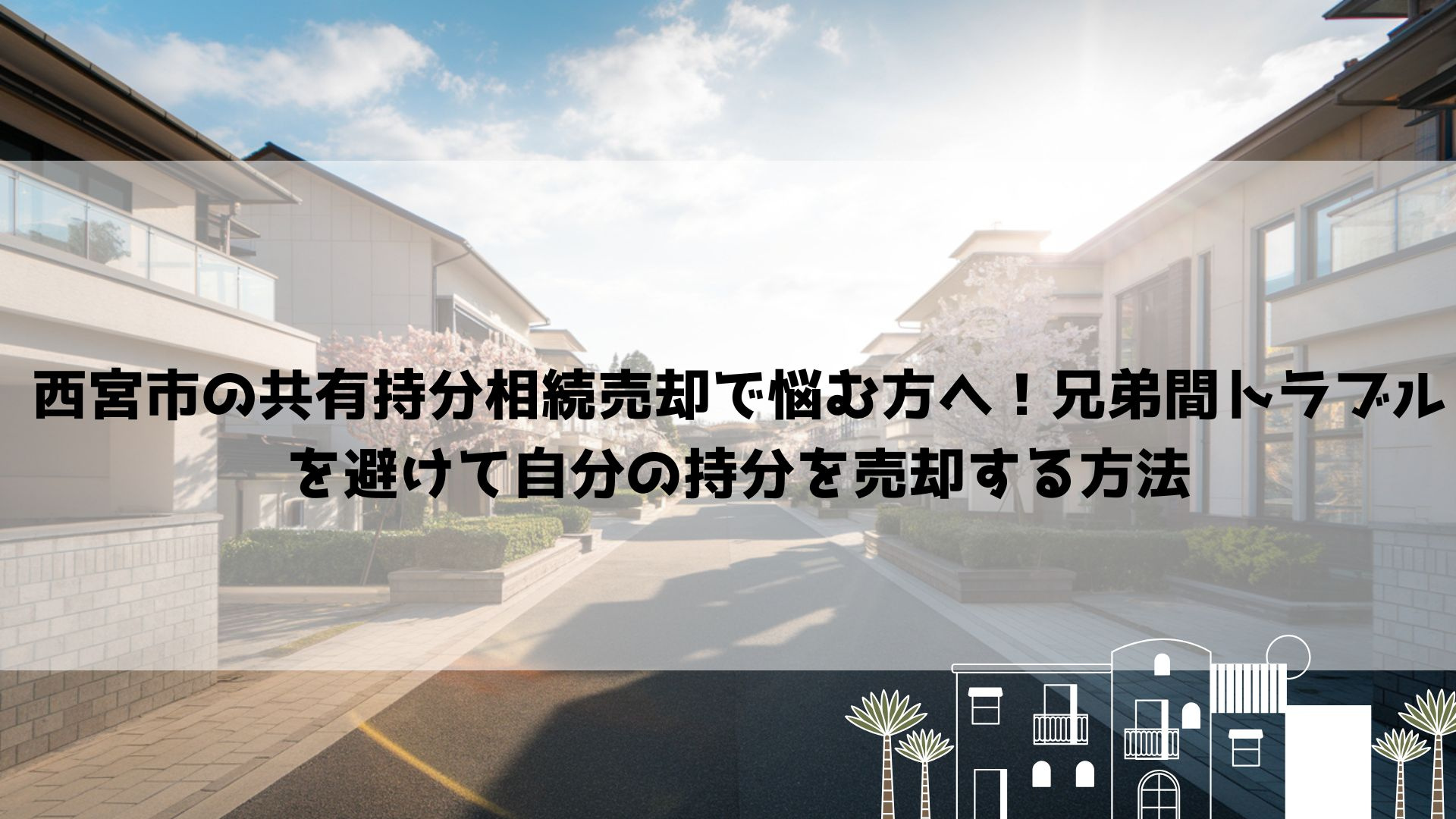 【2026年最新】西宮市の共有持分相続売却で悩む方へ！兄弟間トラブルを避けて自分の持分を売却する方法の画像