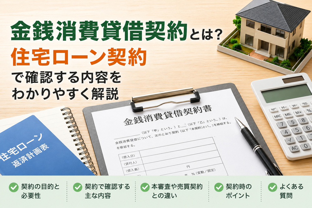 金銭消費貸借契約とは？住宅ローン契約で確認する内容をわかりやすく解説の画像