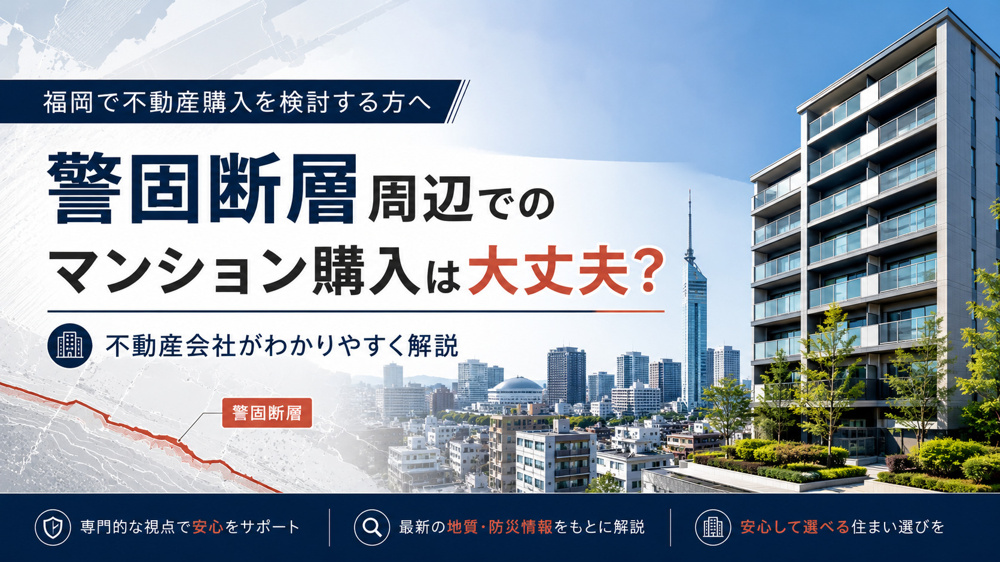 警固断層周辺でのマンション購入は大丈夫？リスクと安全性を事前に確認する方法の画像