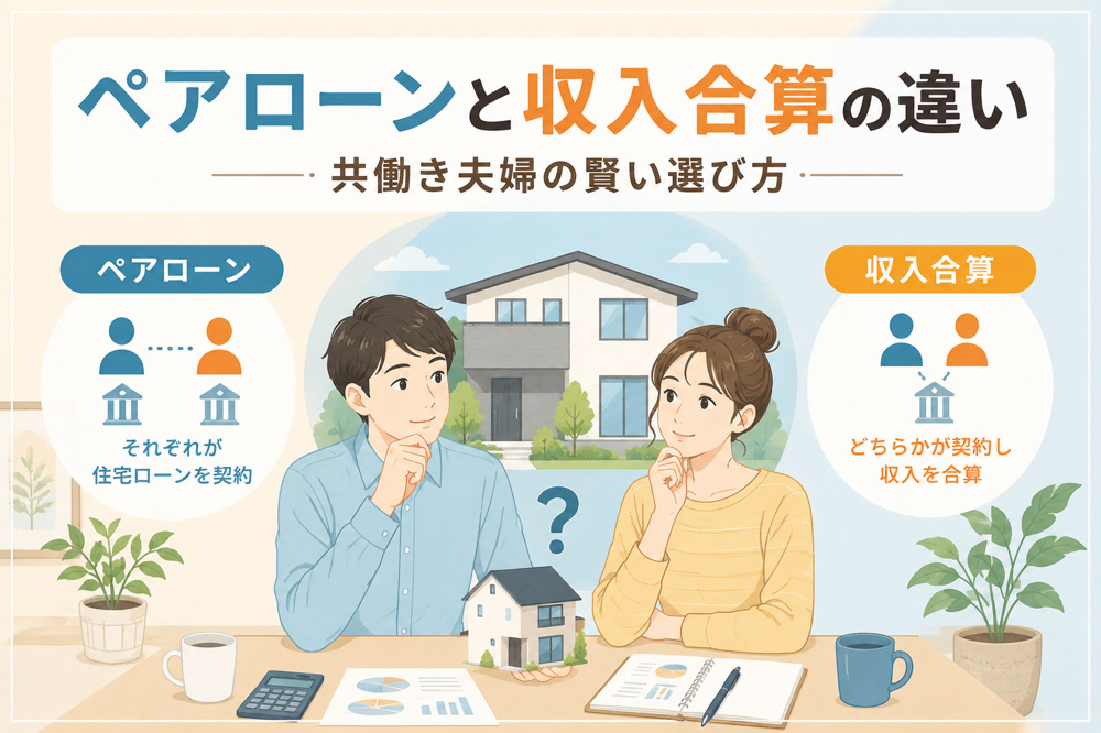 ペアローンと収入合算の違い｜共働き夫婦の賢い選び方｜シティクリエイションの画像