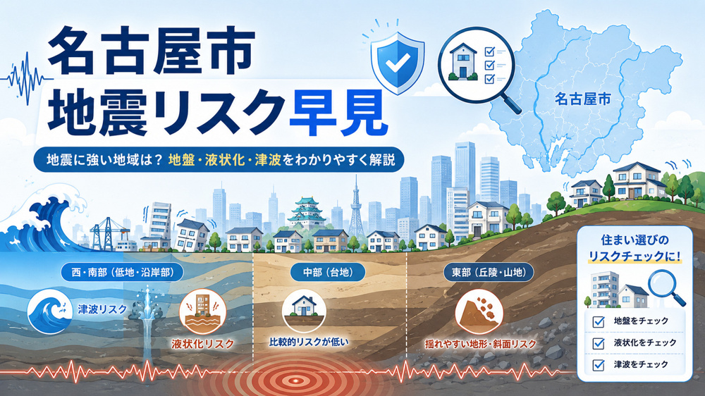 名古屋市16区の地震リスク│予想最大震度と液状化リスクについて解説の画像