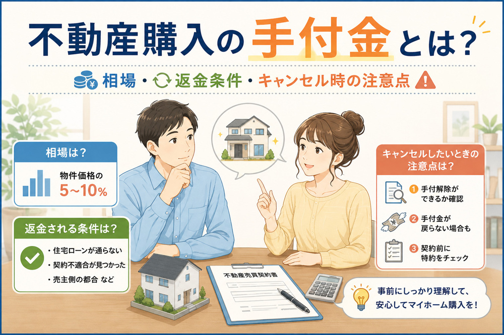 不動産購入の手付金とは？相場・返金条件・キャンセル時の注意点の画像