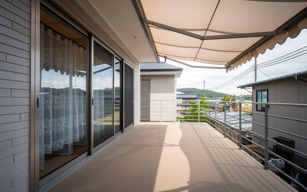 一戸建ての夏ベランダ対策は日よけがおすすめ？子どもと高齢者を守る涼しい空間づくりの画像