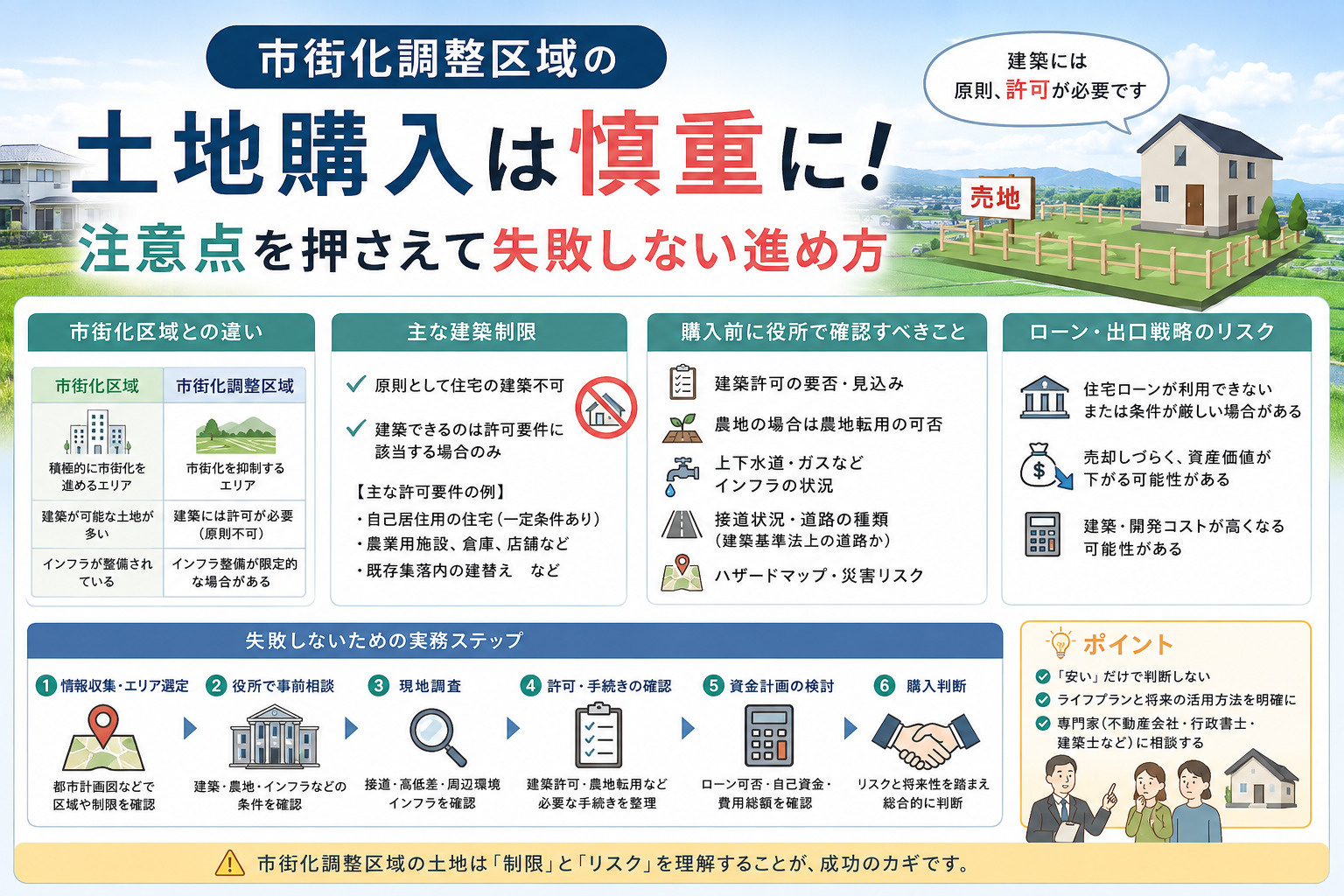市街化調整区域の土地購入は慎重に！注意点を押さえて失敗しない進め方の画像