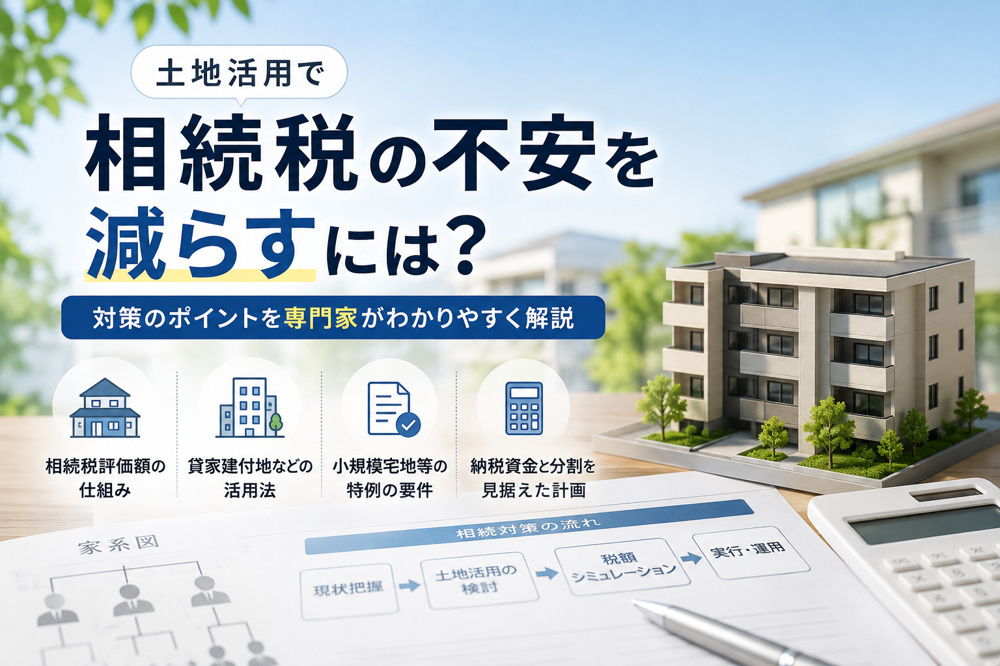 土地活用で相続税の不安を減らすには？対策のポイントを専門家がわかりやすく解説の画像