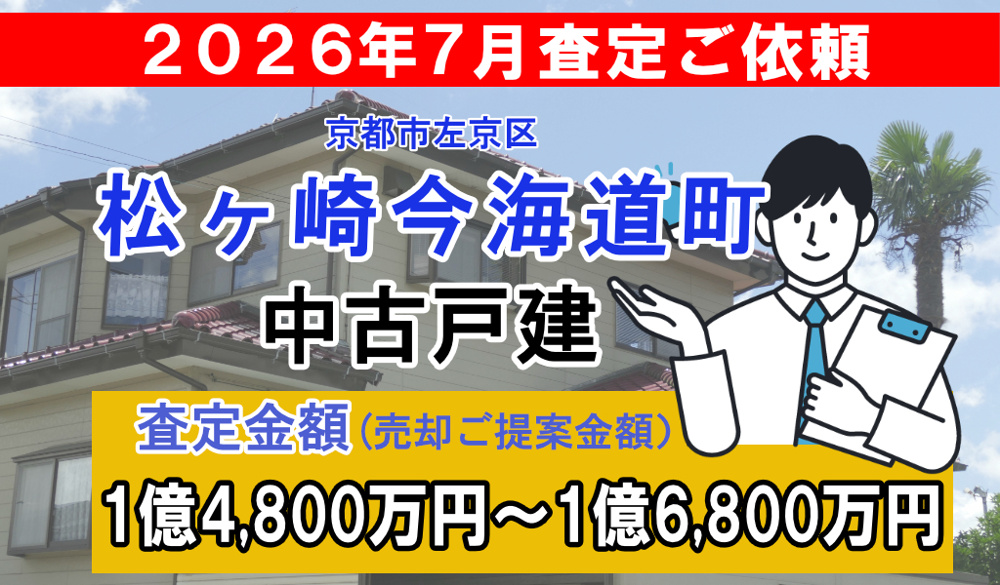 松ヶ崎今海道町の中古戸建の査定ご依頼をいただきました!の画像