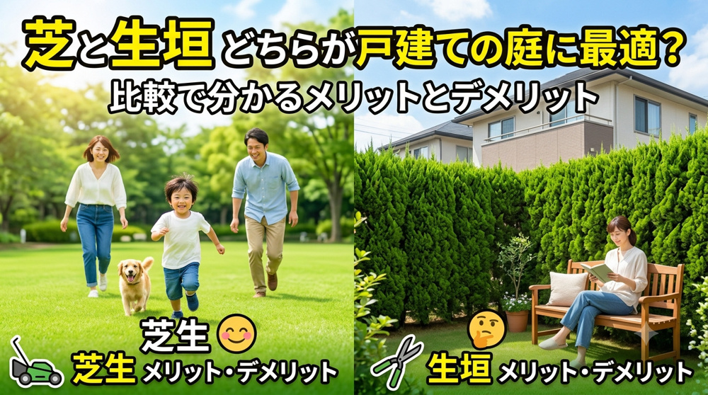 芝と生垣どちらが戸建ての庭に最適？比較で分かるメリットとデメリットの画像