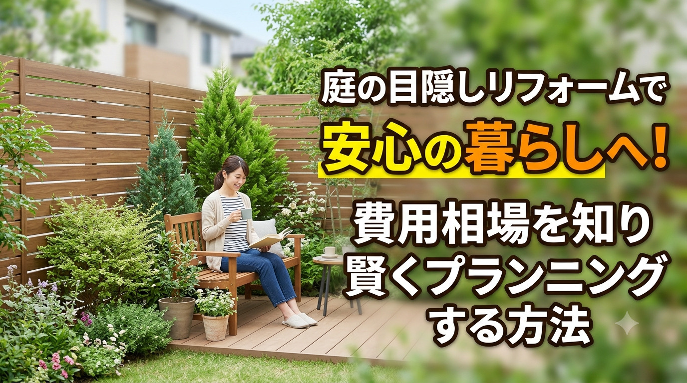 庭の目隠しリフォームで安心の暮らしへ！費用相場を知り賢くプランニングする方法の画像