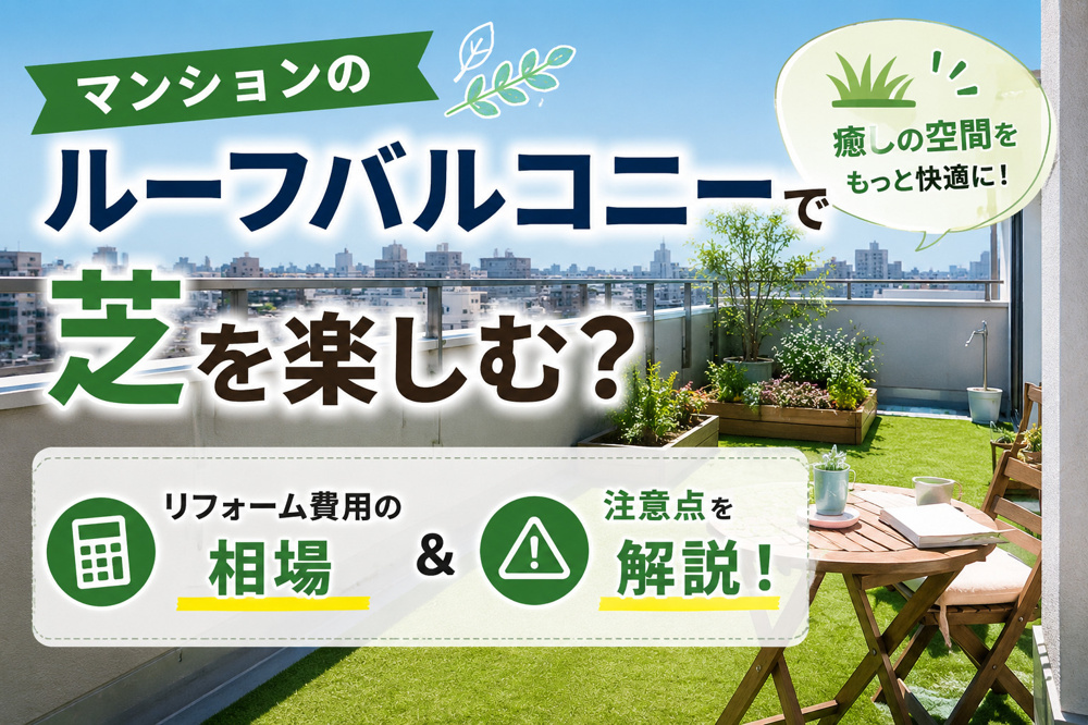 マンションのルーフバルコニーで芝を楽しむ？リフォーム費用の相場と注意点を解説の画像