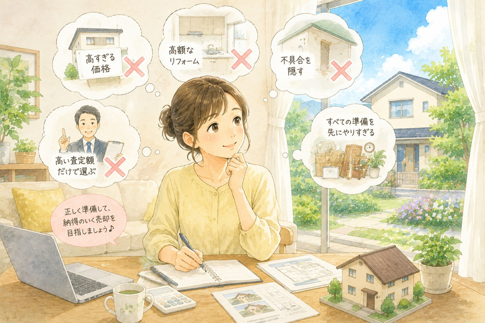 家を高く売るためにやってはいけない5つのこと｜売却前の注意点の画像