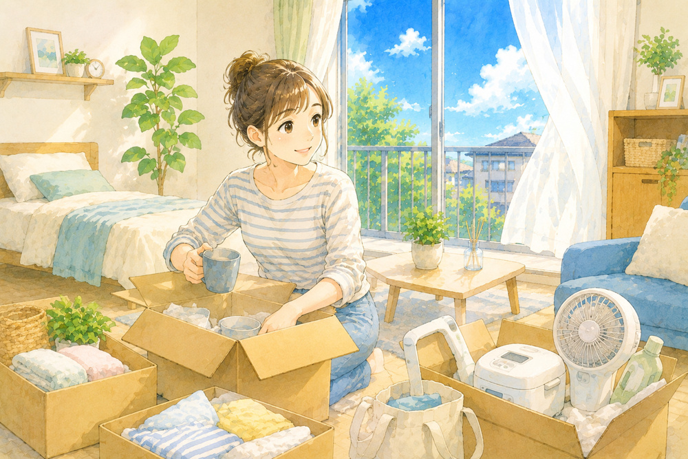 初めての一人暮らし｜賃貸住宅で準備しておきたい生活用品リストの画像