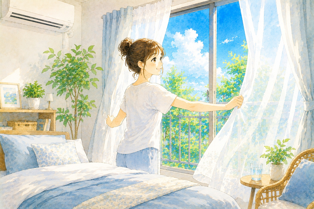 賃貸住宅で快適に眠るための寝室づくり｜夏の睡眠環境を整えるコツの画像