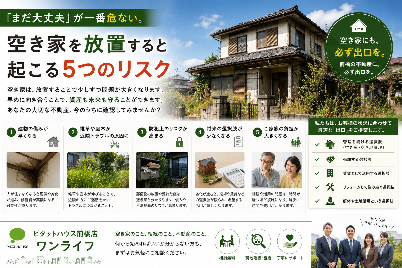 「まだ大丈夫」が一番危ない。 空き家を放置することで起こる5つのリスクの画像