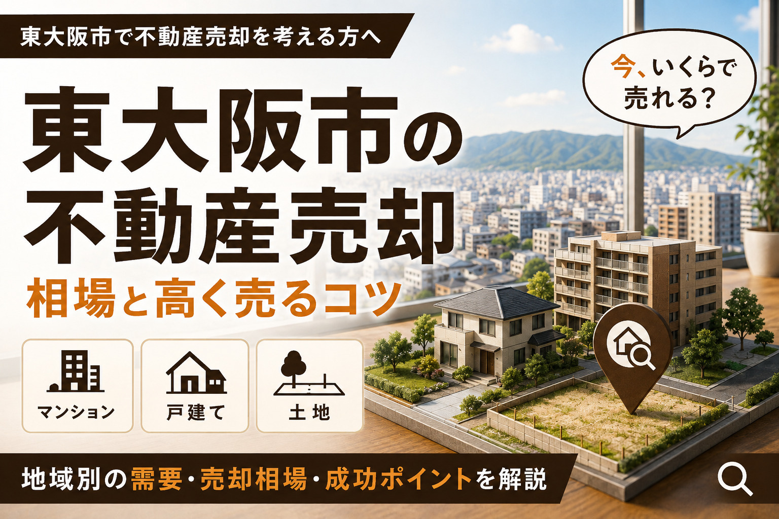 東大阪市で売却をお考えの方へ｜地域相場と高く売るためのポイントを解説の画像