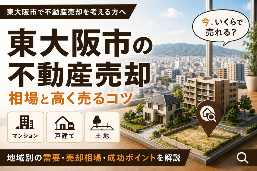 東大阪市で売却をお考えの方へ｜地域相場と高く売るためのポイントを解説の画像