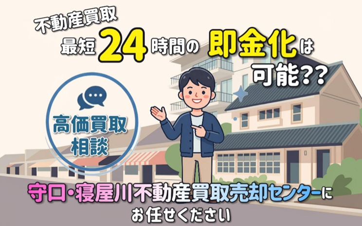 不動産買取で最短24時間の即金化は可能？高価買取は守口・寝屋川不動産買取売却センターにお任せくださいの画像