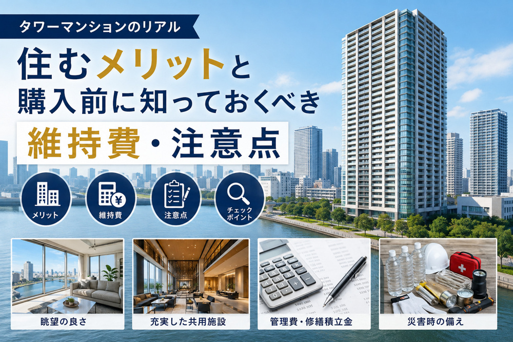 【タワーマンションのリアル】住むメリットと購入前に知っておくべき維持費・注意点の画像