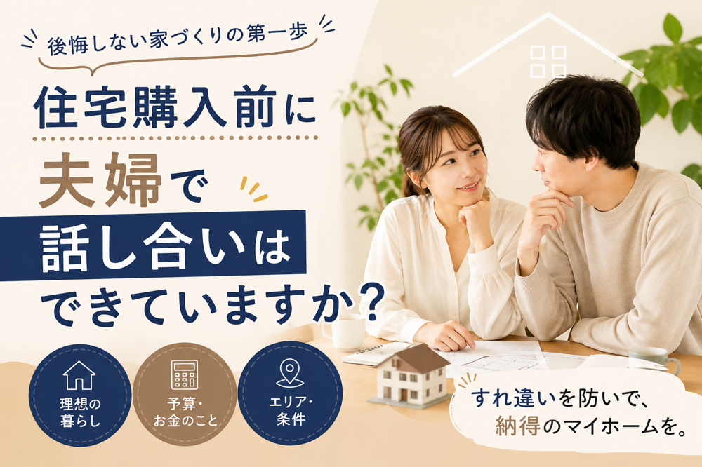 購入前に夫婦で話し合いはできていますか？家の条件とお金の優先順位を整理する方法の画像