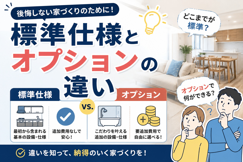 標準仕様とオプションの違いは？新築で標準とオプションを見極めるコツの画像