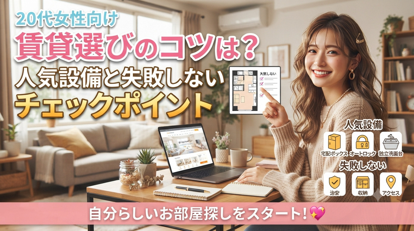 20代女性向け賃貸選びのコツは？人気設備と失敗しないチェックポイントの画像