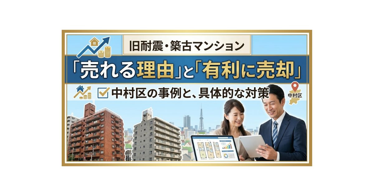 中村区で旧耐震マンションが売れない理由は?築古を有利に売却するためのポイントの画像