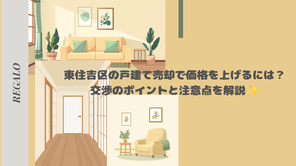 東住吉区の戸建て売却で価格を上げるには？交渉のポイントと注意点を解説の画像