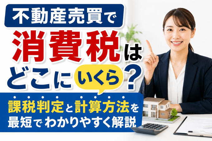 不動産売買で消費税はどこにいくら？課税判定と計算方法を最短でわかりやすく解説の画像