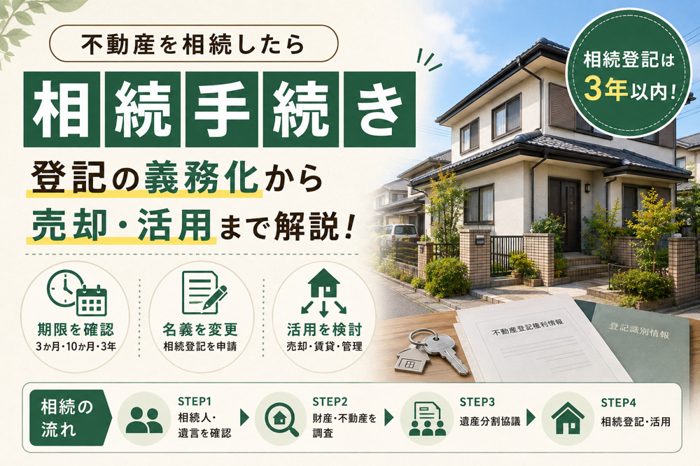 不動産相続後の手続き完全ガイド｜相続登記の義務化から売却・活用までの画像